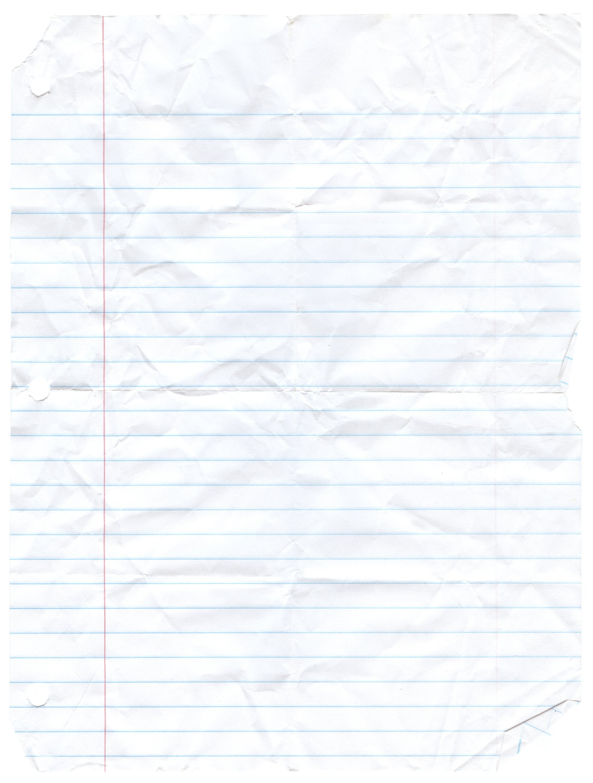 Notebook Paper Wrinkled - Wide Rule